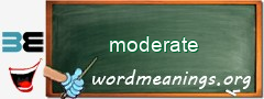 WordMeaning blackboard for moderate